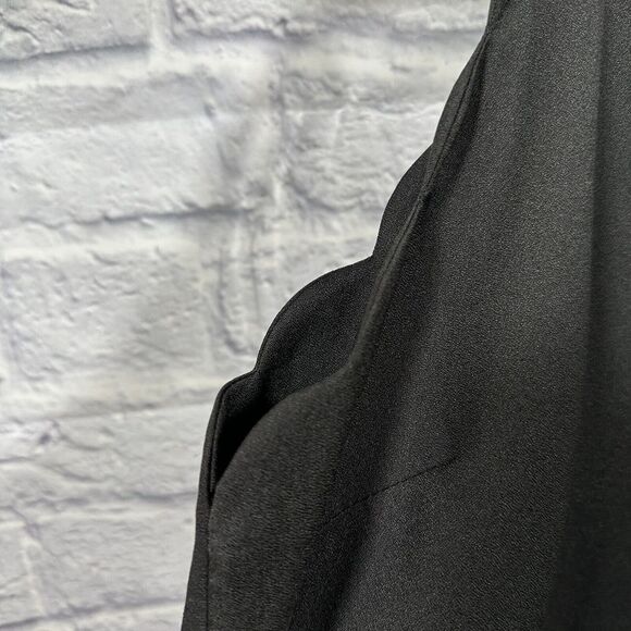 Lulus Black Endlessly‎ Endearing Short Scalloped High Neck Lined Dress Medium - Picture 4 of 8